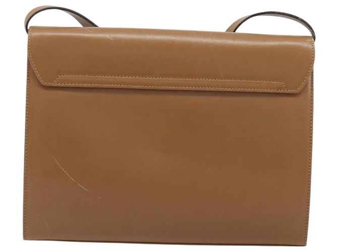 Borsa a Spalla Gancini in Pelle Marrone Oro Salvatore Ferragamo Auth gh1940 D'oro - vista 2