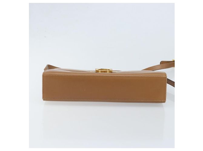 Borsa a Spalla Gancini in Pelle Marrone Oro Salvatore Ferragamo Auth gh1940 D'oro - vista 5