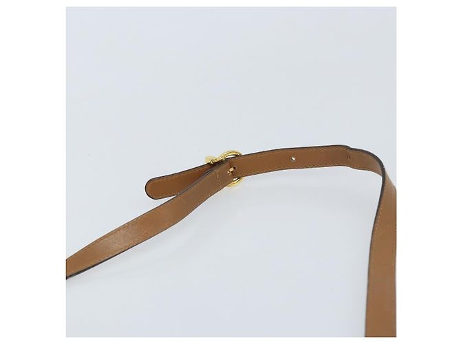 Borsa a Spalla Gancini in Pelle Marrone Oro Salvatore Ferragamo Auth gh1940 D'oro - vista 8