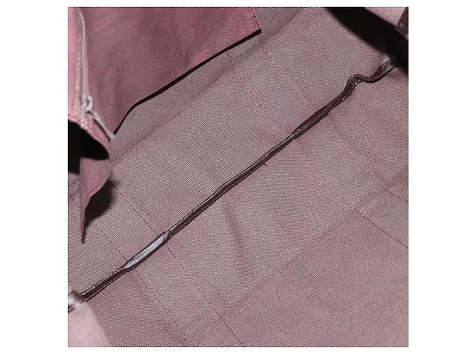 Saint Laurent Borsa Tote in PVC Canvas Grigio Auth bs34002 Marrone - vista 12
