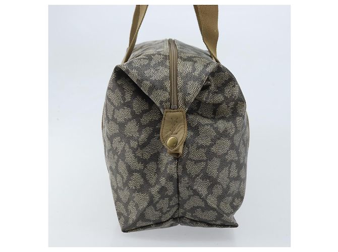 Saint Laurent Borsa Tote in PVC Canvas Grigio Auth bs34002 Marrone - vista 3