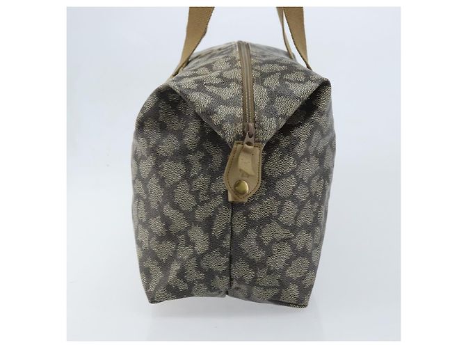Saint Laurent Borsa Tote in PVC Canvas Grigio Auth bs34002 Marrone - vista 4