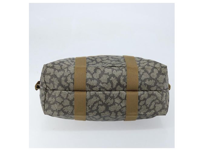 Saint Laurent Borsa Tote in PVC Canvas Grigio Auth bs34002 Marrone - vista 5