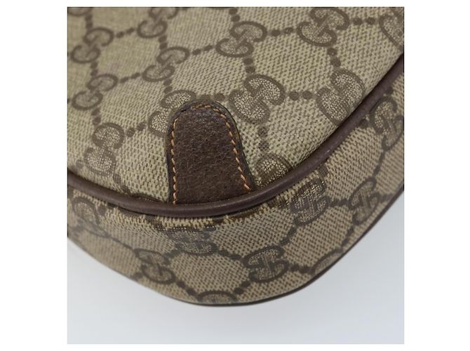 Borsa Sherry Line GG Supreme Web di GUCCI in PVC beige e oro 89 02 066 Auth LNZ667 - vista 15
