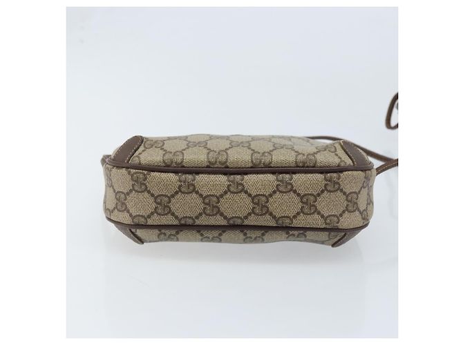 Borsa Sherry Line GG Supreme Web di GUCCI in PVC beige e oro 89 02 066 Auth LNZ667 - vista 5