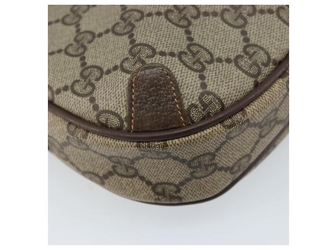 Borsa Sherry Line GG Supreme Web di GUCCI in PVC beige e oro 89 02 066 Auth LNZ667 - vista 9