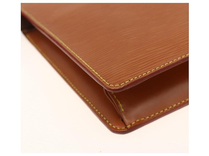 LOUIS VUITTON Epi Pochette Uomo Borsa Clutch Marrone Zipangu M52528 Auth th6652 - vista 16
