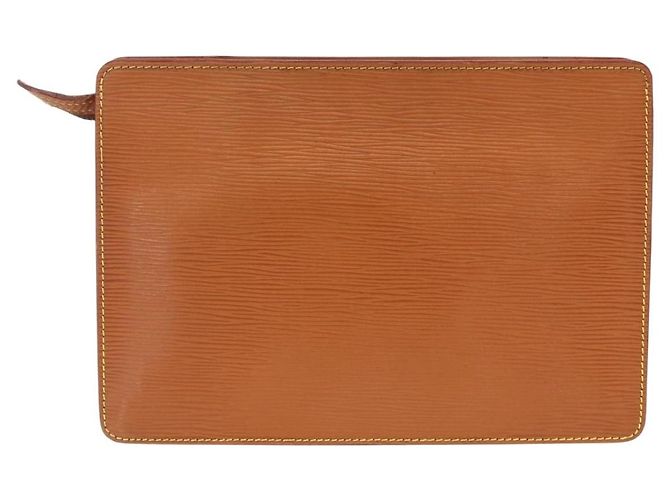 LOUIS VUITTON Epi Pochette Uomo Borsa Clutch Marrone Zipangu M52528 Auth th6652 - vista 2