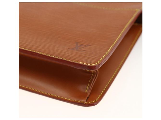 LOUIS VUITTON Epi Pochette Uomo Borsa Clutch Marrone Zipangu M52528 Auth th6652 - vista 7