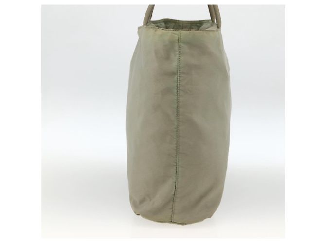 PRADA Borsa a mano in nylon beige argento Auth AMZ343 - vista 3