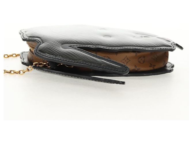 LOUIS VUITTON Pochette a Spalla Dog Face Epi Grigia M53171 LV Auth 142694SAM Marrone - vista 5