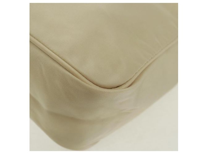 PRADA Borsa a mano in nylon avorio argento Auth 166457 Crudo - vista 10