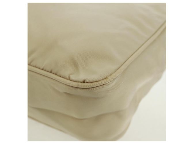 PRADA Borsa a mano in nylon avorio argento Auth 166457 Crudo - vista 11