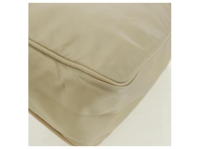 PRADA Borsa a mano in nylon avorio argento Auth 166457 Crudo - vista 12