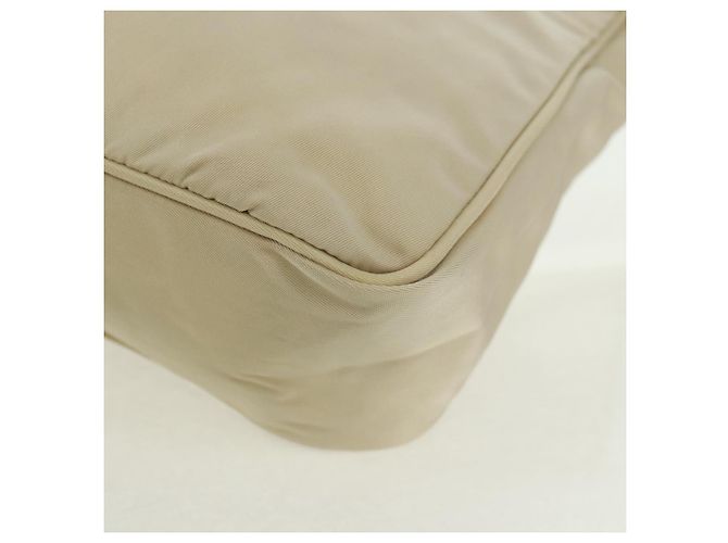 PRADA Borsa a mano in nylon avorio argento Auth 166457 Crudo - vista 13