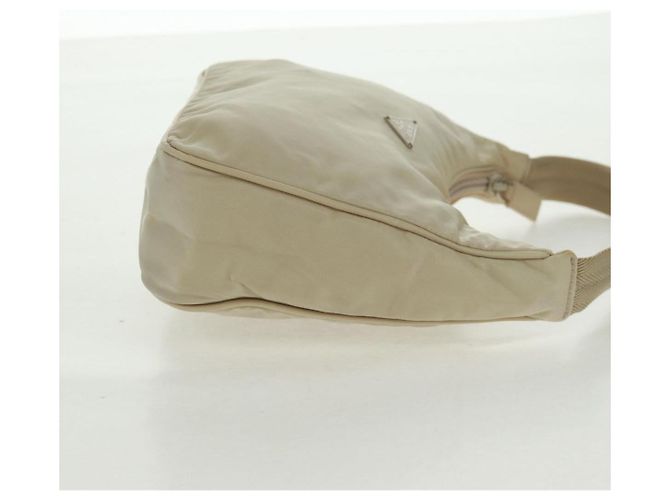 PRADA Borsa a mano in nylon avorio argento Auth 166457 Crudo - vista 5