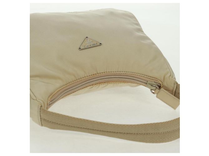 PRADA Borsa a mano in nylon avorio argento Auth 166457 Crudo - vista 6