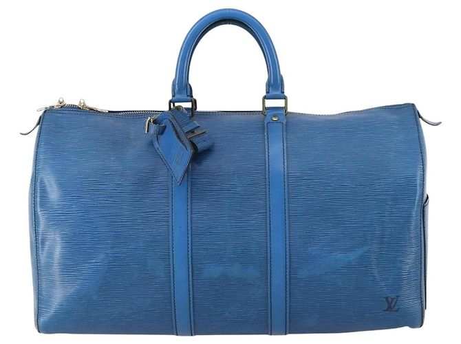 LOUIS VUITTON Epi Keepall 45 Borsa Boston Blu M42975 LV Auth 148140A - vista 13
