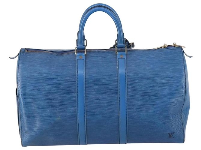 LOUIS VUITTON Epi Keepall 45 Borsa Boston Blu M42975 LV Auth 148140A - vista 2
