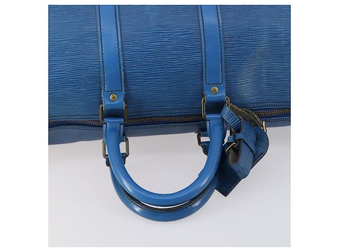 LOUIS VUITTON Epi Keepall 45 Borsa Boston Blu M42975 LV Auth 148140A - vista 7