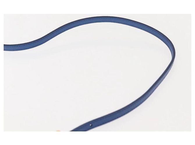 Borsa a Spalla PRADA Nylon Blu Oro Auth 150608A D'oro - vista 8