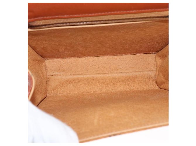 Borsa a Spalla MCM Logogram Vicetos in Pelle PVC Marrone Oro Auth 152173A D'oro - vista 10