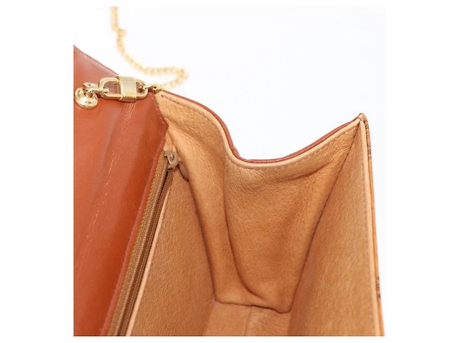 Borsa a Spalla MCM Logogram Vicetos in Pelle PVC Marrone Oro Auth 152173A D'oro - vista 21