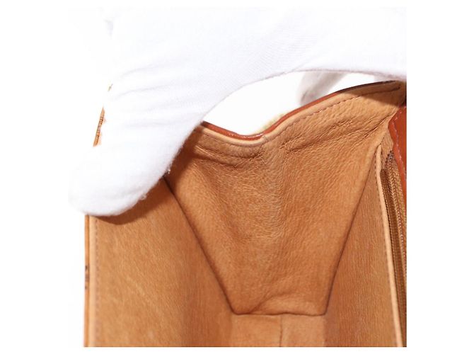 Borsa a Spalla MCM Logogram Vicetos in Pelle PVC Marrone Oro Auth 152173A D'oro - vista 22