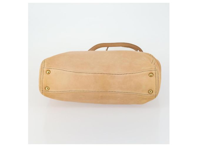 Borsa Tote Miu Miu in pelle beige dorato Auth yk19778A - vista 5