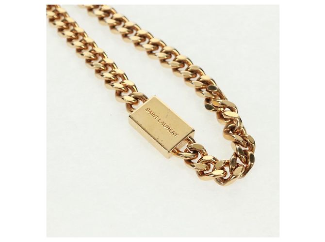 SAINT LAURENT Borsa a Spalla Chain Kate in Pelle Blu Oro Auth 163093SAV D'oro - vista 8