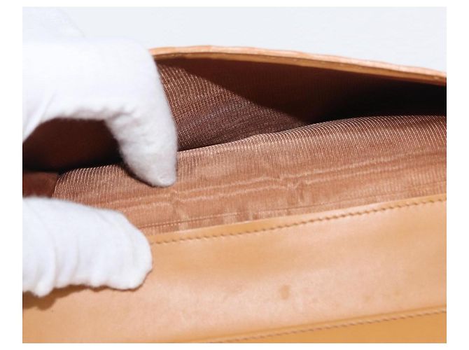 Céline CELINE Macadam Canvas Lange Brieftasche PVC Beige Gold Auth 164073V Golden - Ansicht 20