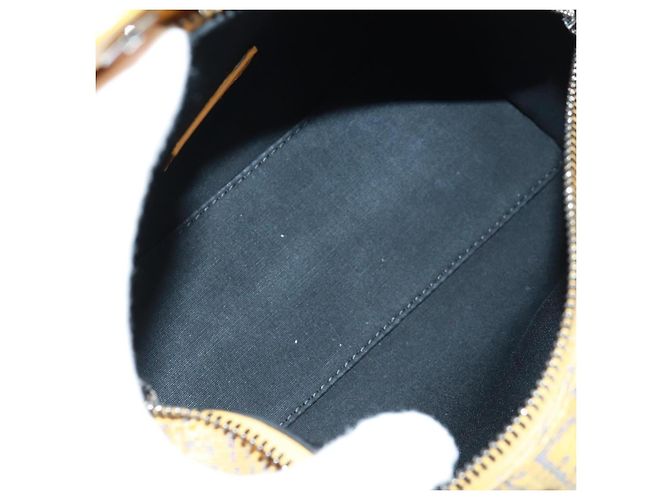 Bolsa Dior Lanco em lona Trotter oblíqua Christian Dior amarela Auth 165473SAM Prata Amarelo - vista 10