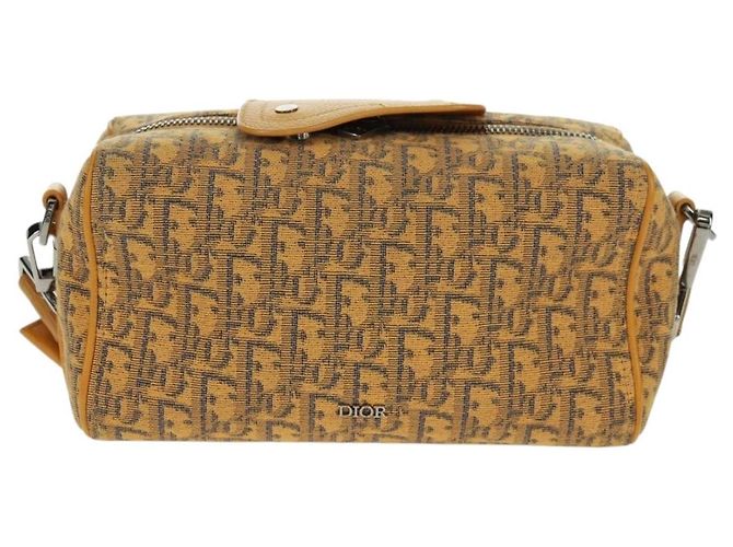 Bolsa Dior Lanco em lona Trotter oblíqua Christian Dior amarela Auth 165473SAM Prata Amarelo - vista 13