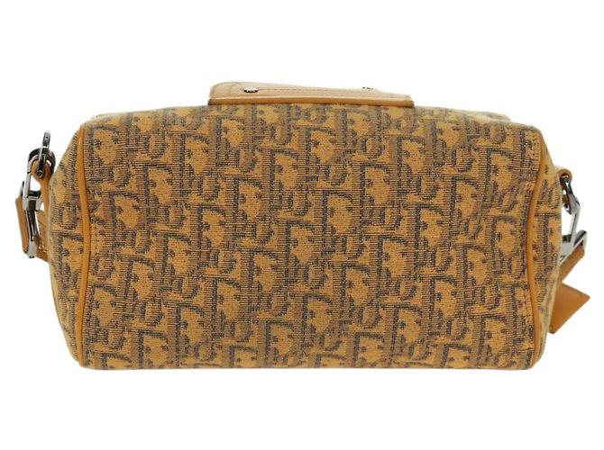 Bolsa Dior Lanco em lona Trotter oblíqua Christian Dior amarela Auth 165473SAM Prata Amarelo - vista 2