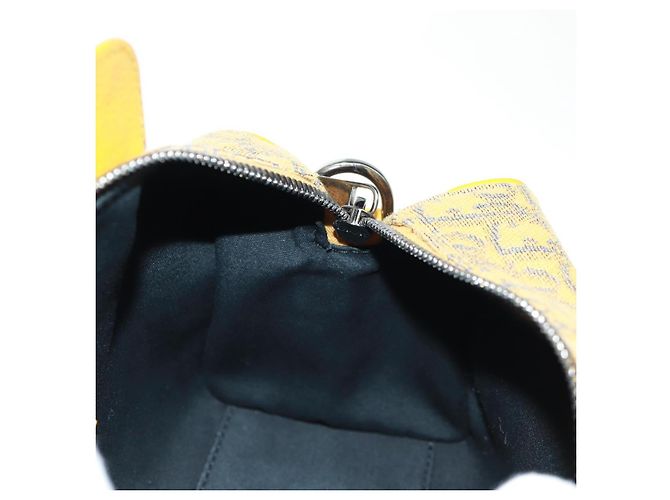 Bolsa Dior Lanco em lona Trotter oblíqua Christian Dior amarela Auth 165473SAM Prata Amarelo - vista 21