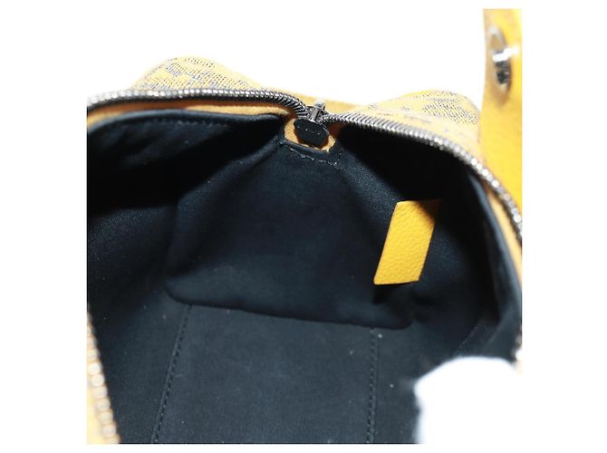 Bolsa Dior Lanco em lona Trotter oblíqua Christian Dior amarela Auth 165473SAM Prata Amarelo - vista 22
