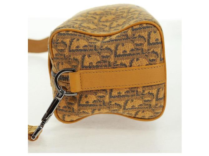 Bolsa Dior Lanco em lona Trotter oblíqua Christian Dior amarela Auth 165473SAM Prata Amarelo - vista 3