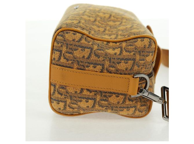 Bolsa Dior Lanco em lona Trotter oblíqua Christian Dior amarela Auth 165473SAM Prata Amarelo - vista 4