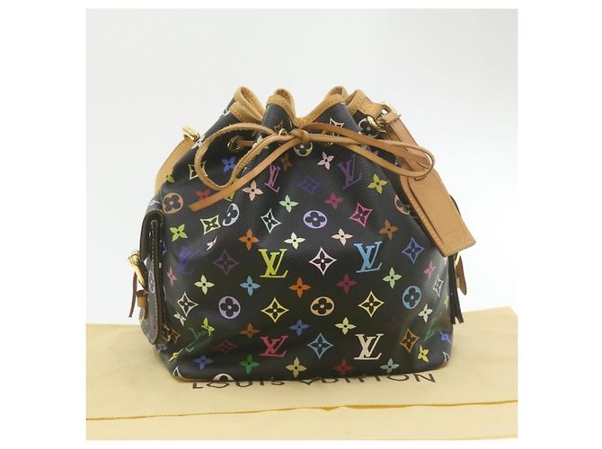 LOUIS VUITTON Sac à épaule Noe Monogram Multicolore Noir M42230 LV Auth am337bSAV - vue 13