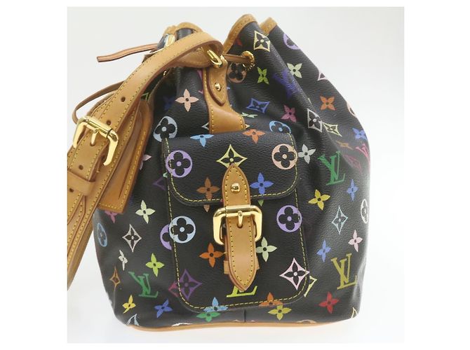 LOUIS VUITTON Sac à épaule Noe Monogram Multicolore Noir M42230 LV Auth am337bSAV - vue 4