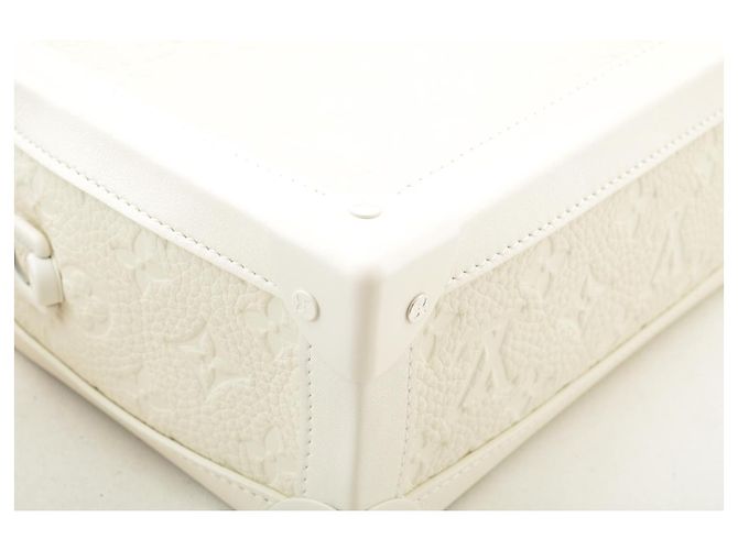 LOUIS VUITTON Borsa a Spalla Virgil Abloh Soft Trunk Box Bianca M53254 Auth ak104SM Bianco - vista 15
