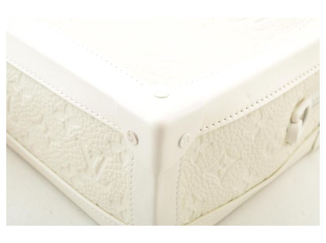 LOUIS VUITTON Borsa a Spalla Virgil Abloh Soft Trunk Box Bianca M53254 Auth ak104SM Bianco - vista 16