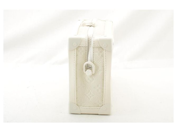 LOUIS VUITTON Borsa a Spalla Virgil Abloh Soft Trunk Box Bianca M53254 Auth ak104SM Bianco - vista 3