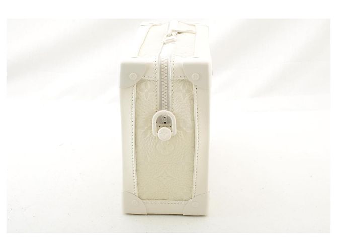 LOUIS VUITTON Borsa a Spalla Virgil Abloh Soft Trunk Box Bianca M53254 Auth ak104SM Bianco - vista 4