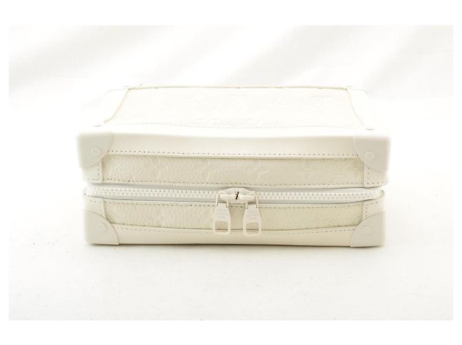 LOUIS VUITTON Borsa a Spalla Virgil Abloh Soft Trunk Box Bianca M53254 Auth ak104SM Bianco - vista 5