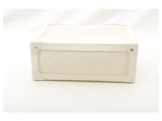 LOUIS VUITTON Borsa a Spalla Virgil Abloh Soft Trunk Box Bianca M53254 Auth ak104SM Bianco - vista 6