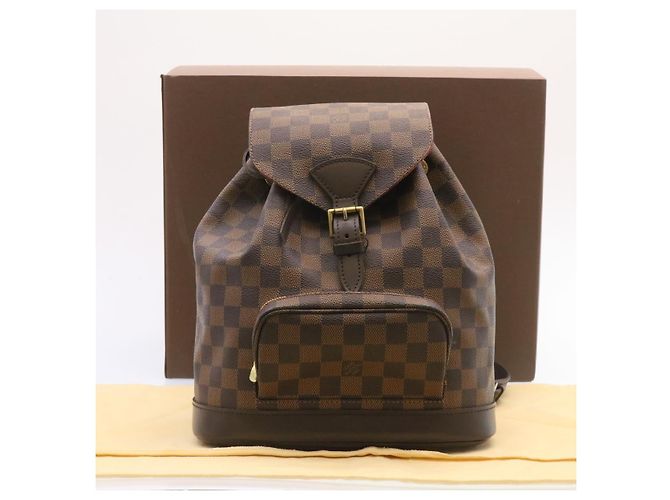 LOUIS VUITTON Zaino Montsouris MM Damier Ebene N51143 LV Auth 26498SAM - vista 11