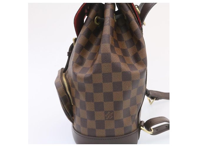 LOUIS VUITTON Zaino Montsouris MM Damier Ebene N51143 LV Auth 26498SAM - vista 4