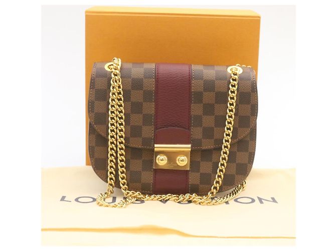 LOUIS VUITTON Borsa a Spalla Wight Chain Damier Ebene N64420 LV Auth 27625SAV - vista 12