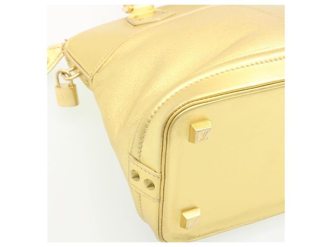 LOUIS VUITTON Borsa a Mano Suhari Lockit PM Pelle Oro M91889 LV Auth 28662SM D'oro - vista 14